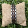 Holzkern armband Canon walnoot zilver